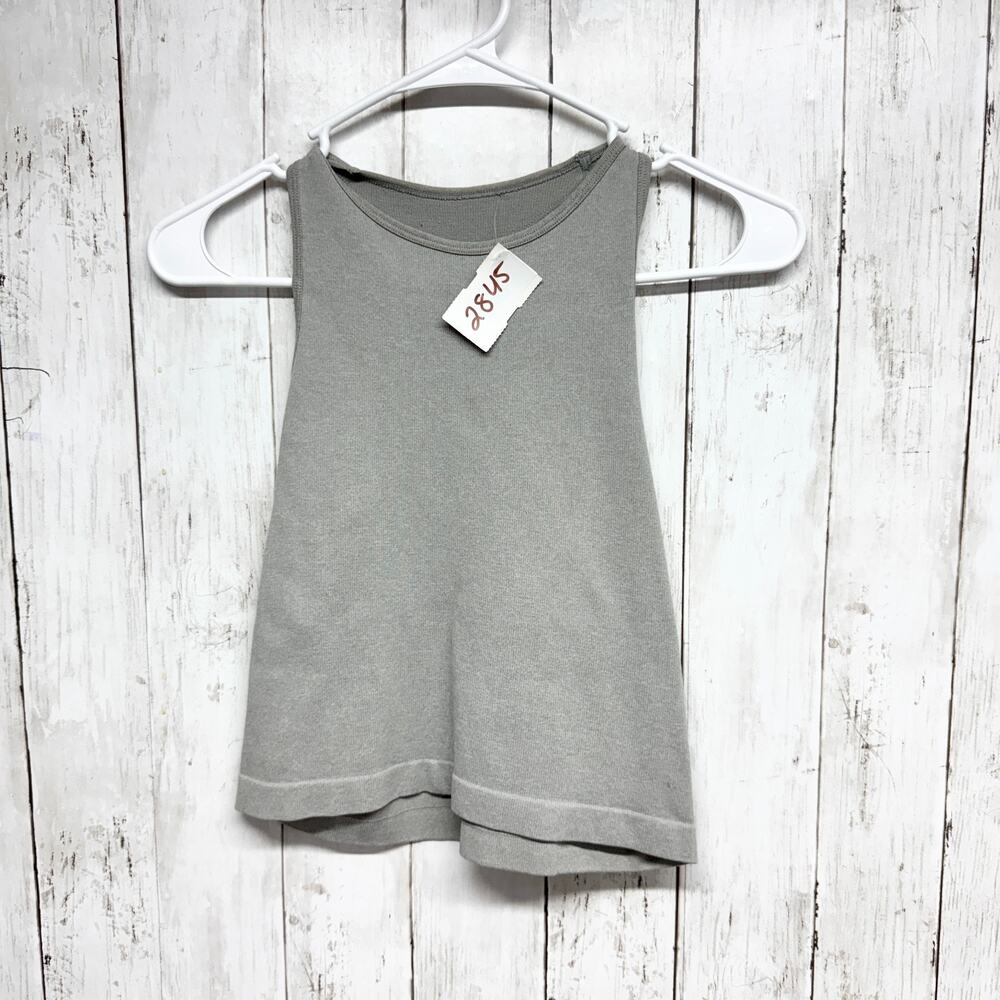 Free People Shirt Women Size M/L Ribbed High Neck‎ Sleeveless Athletic Tank Top